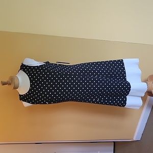 NWT Nanette Lepore black and white polka dot dress